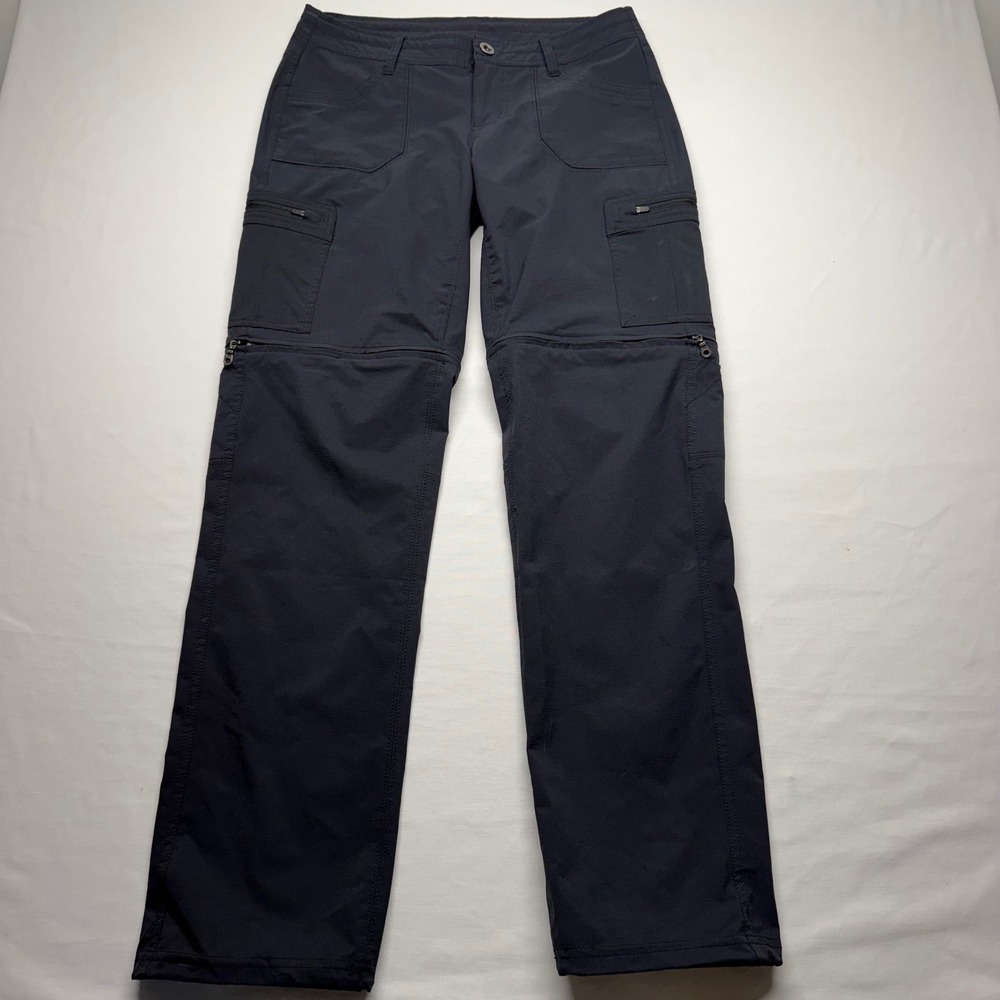 Kuhl Convertible Hiking Pants 6 Reg Black Womens Zip Off Cargo Outdoor Travel